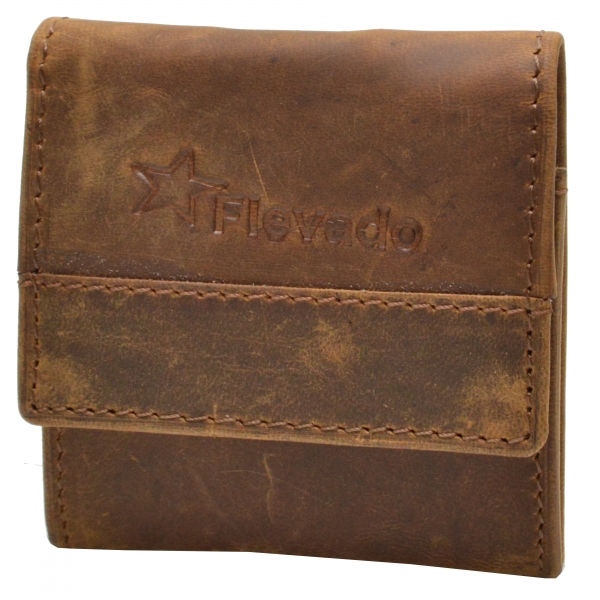 Mini Börse kleine Münzbörse Wiener Schachtel mit einen Geld Kartenfach Taschen Börse (Braun)